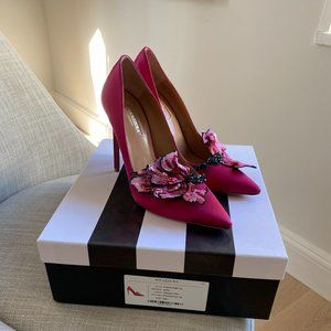 Aquazzura Pink Satin Pumps - made in Italy
